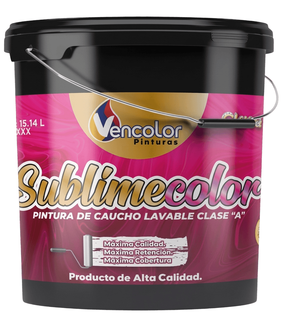 Pote de Sublimecolor, pintura de caucho lavable Clase A de Vencolor Pinturas