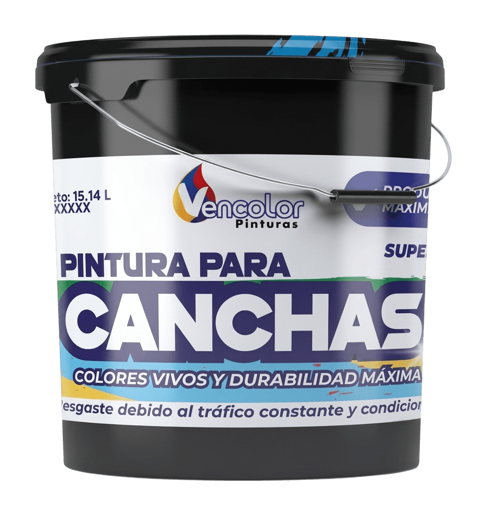 Pote de Pintura para Canchas de Vencolor Pinturas, colores vivos y durabilidad máxima